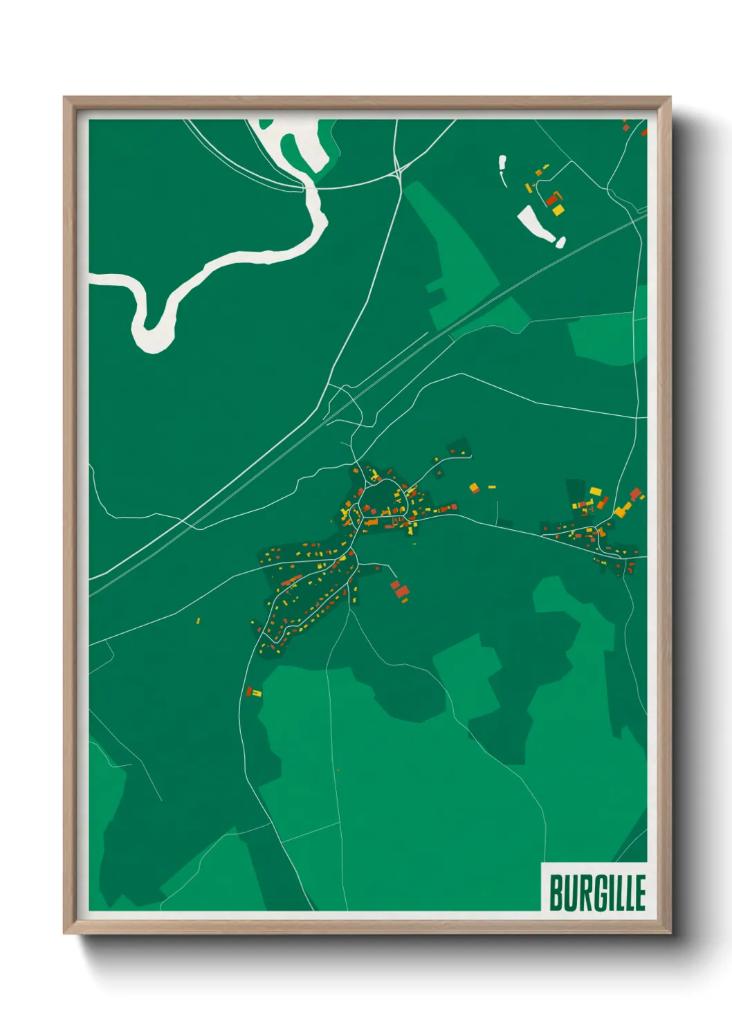Une affiche de carte sur Burgille