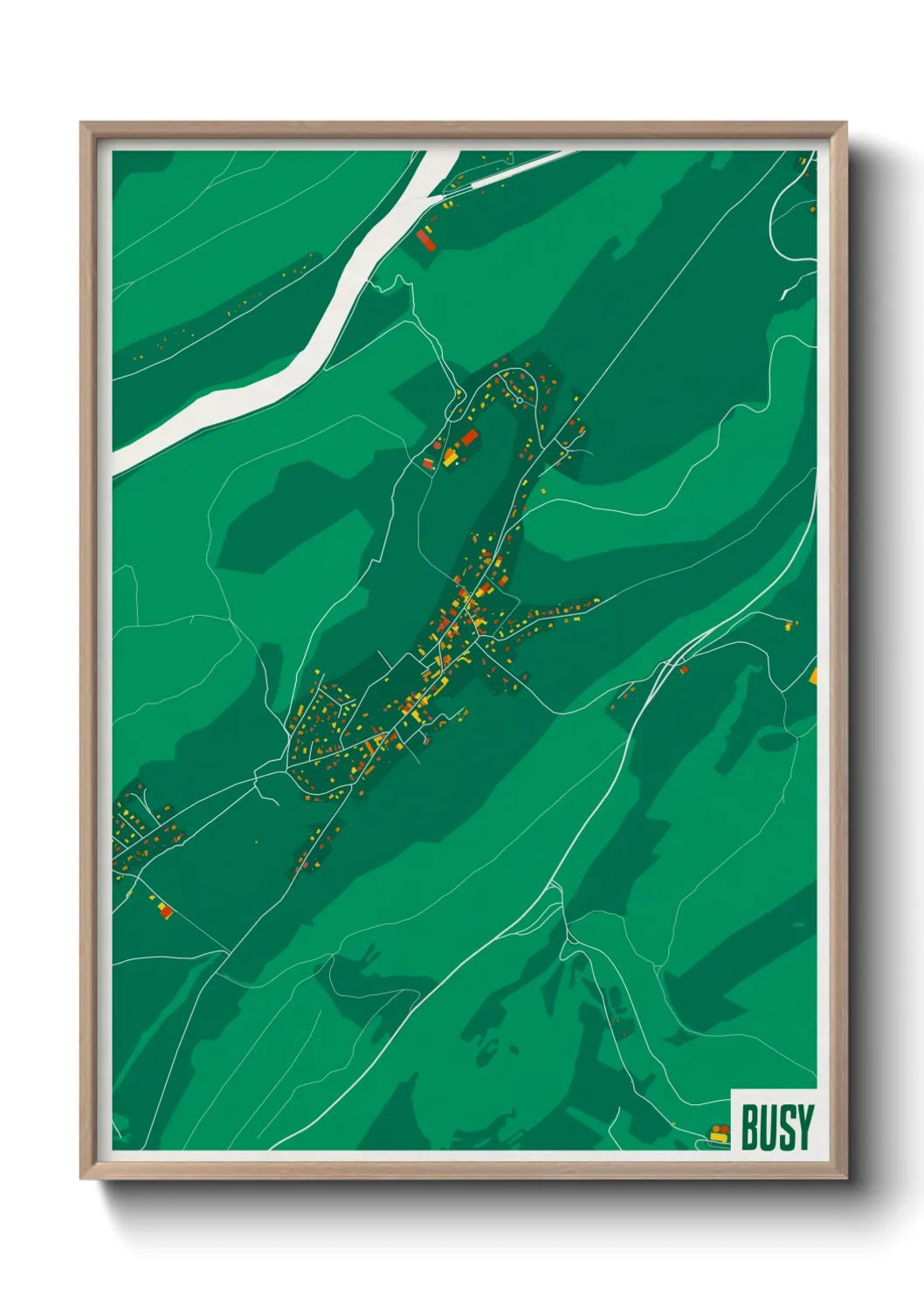 Une affiche de carte sur Busy