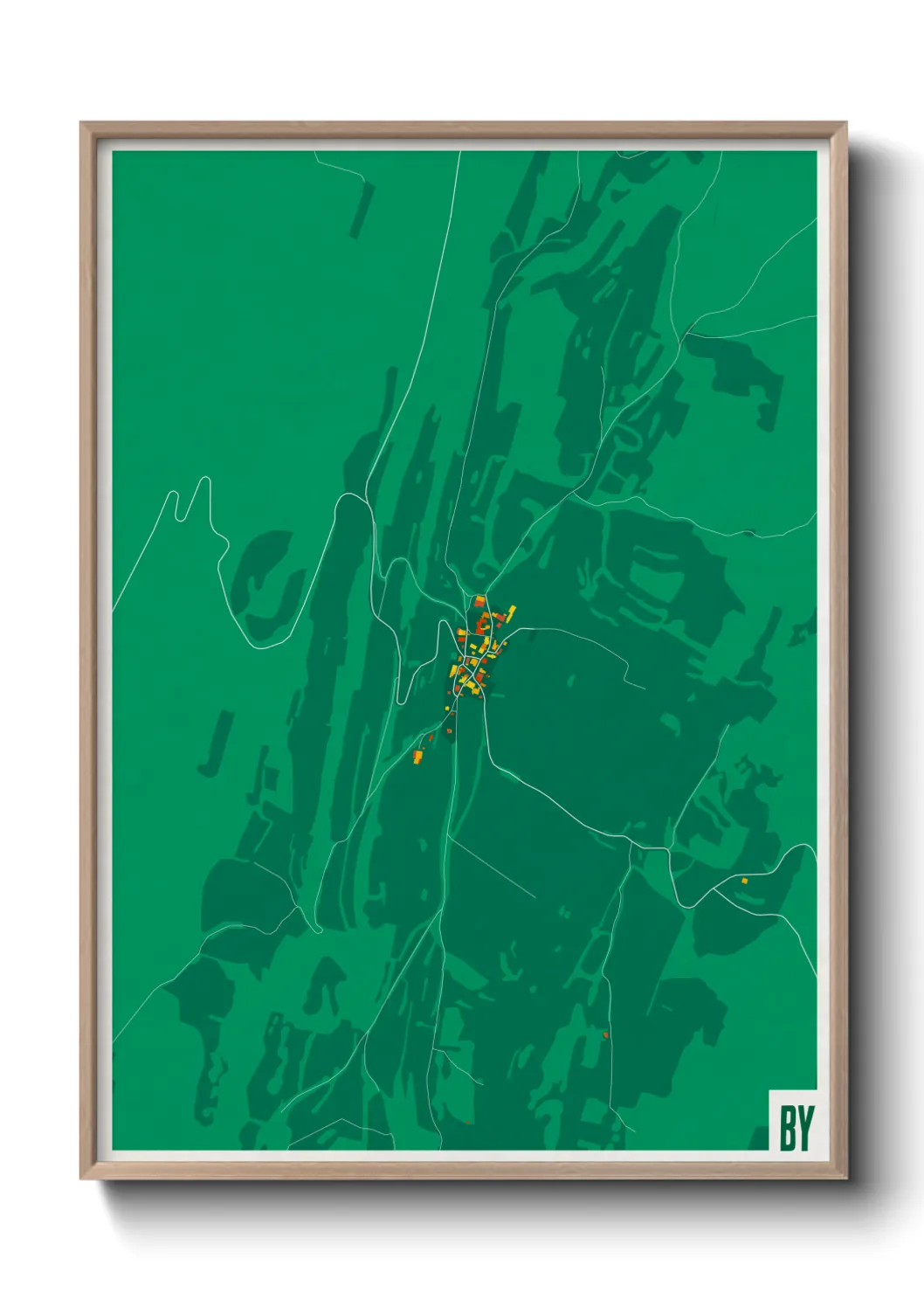 Une affiche de carte sur By