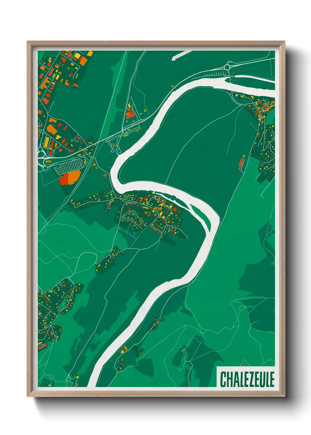Une affiche de carte sur Chalezeule
