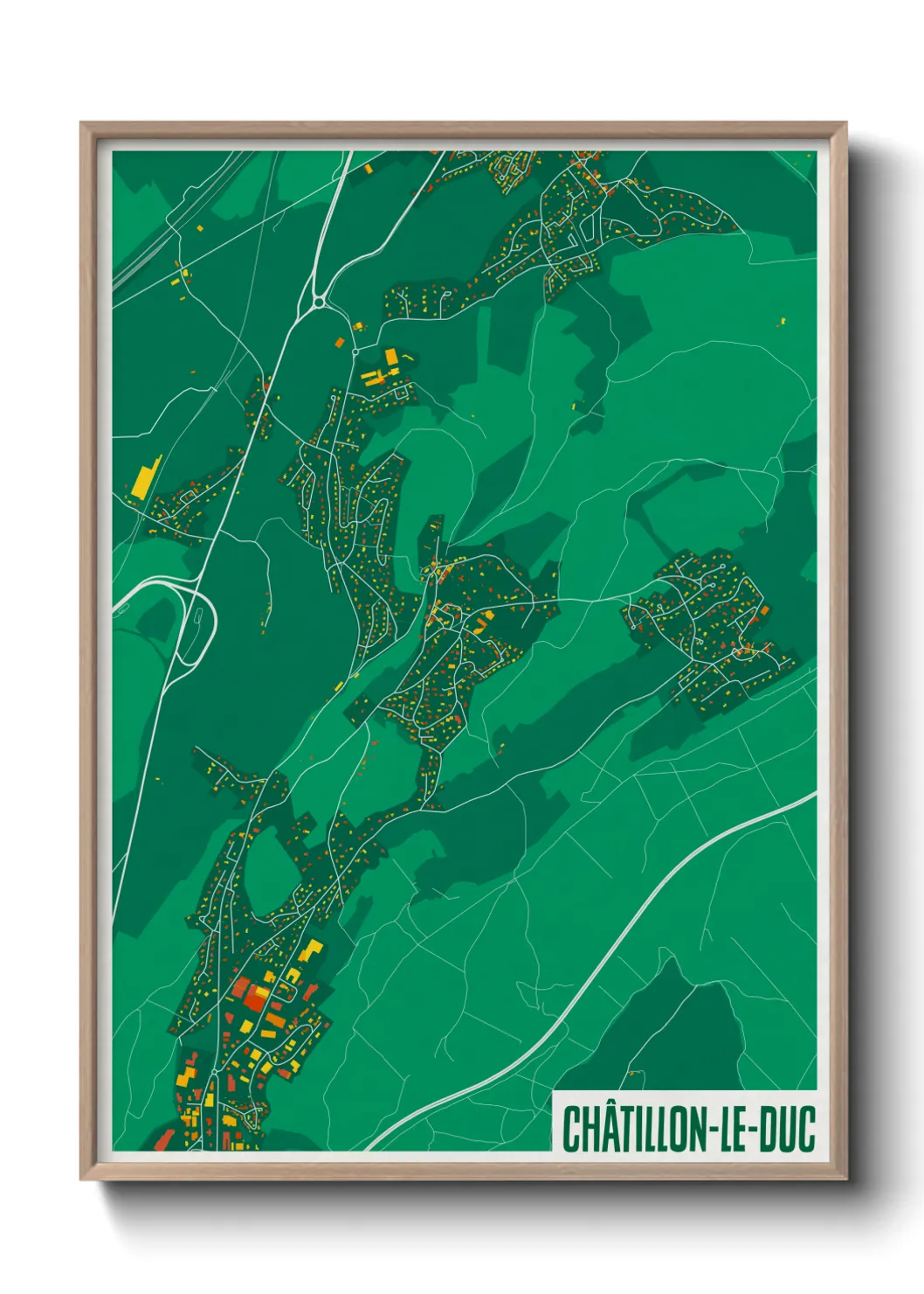 Un poster carteChâtillon-le-Duc