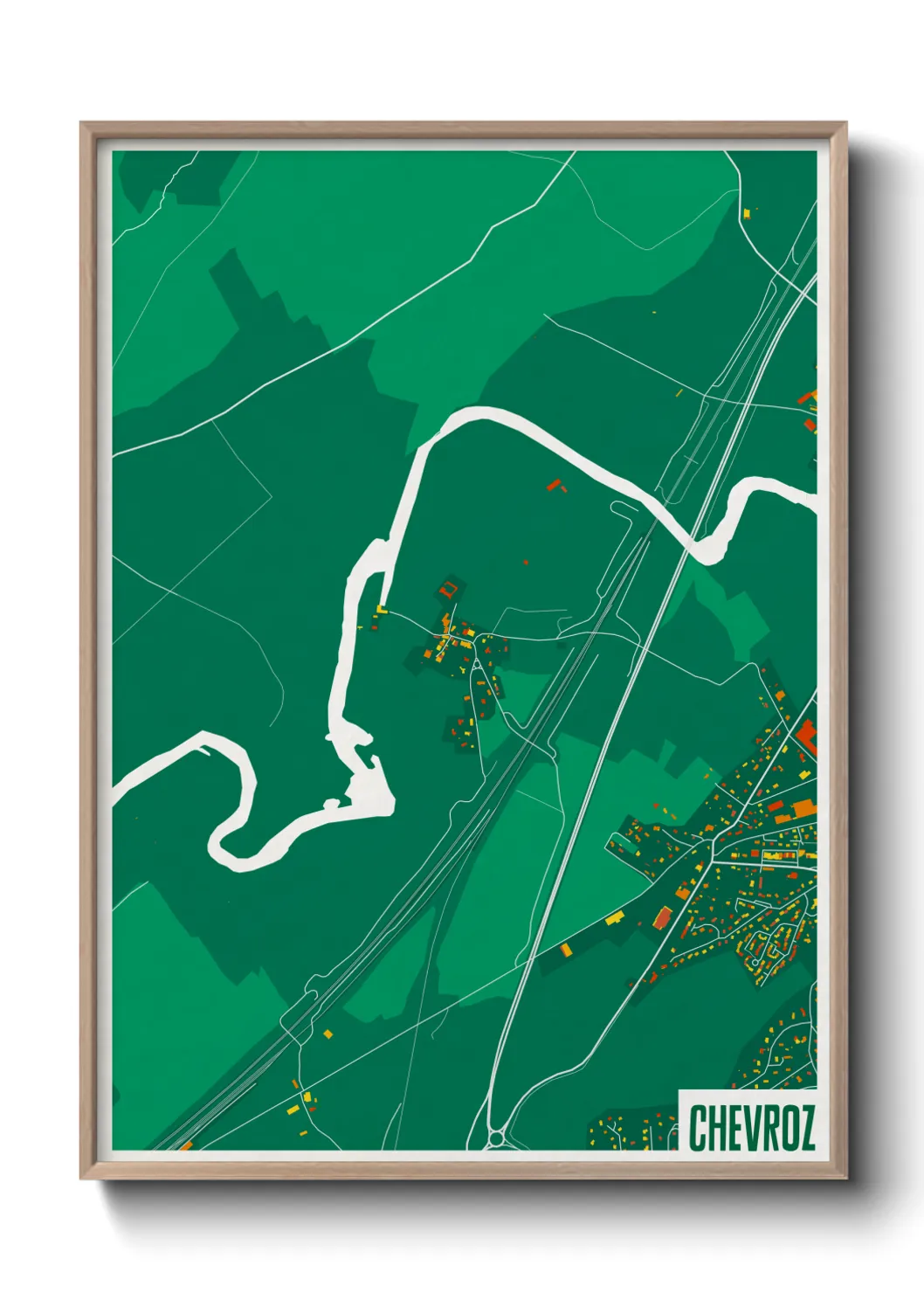 Une affiche de carte sur Chevroz