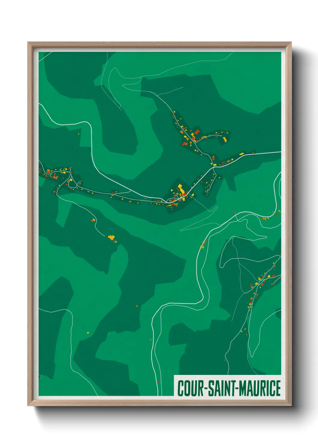 Une affiche de carte sur Cour-Saint-Maurice