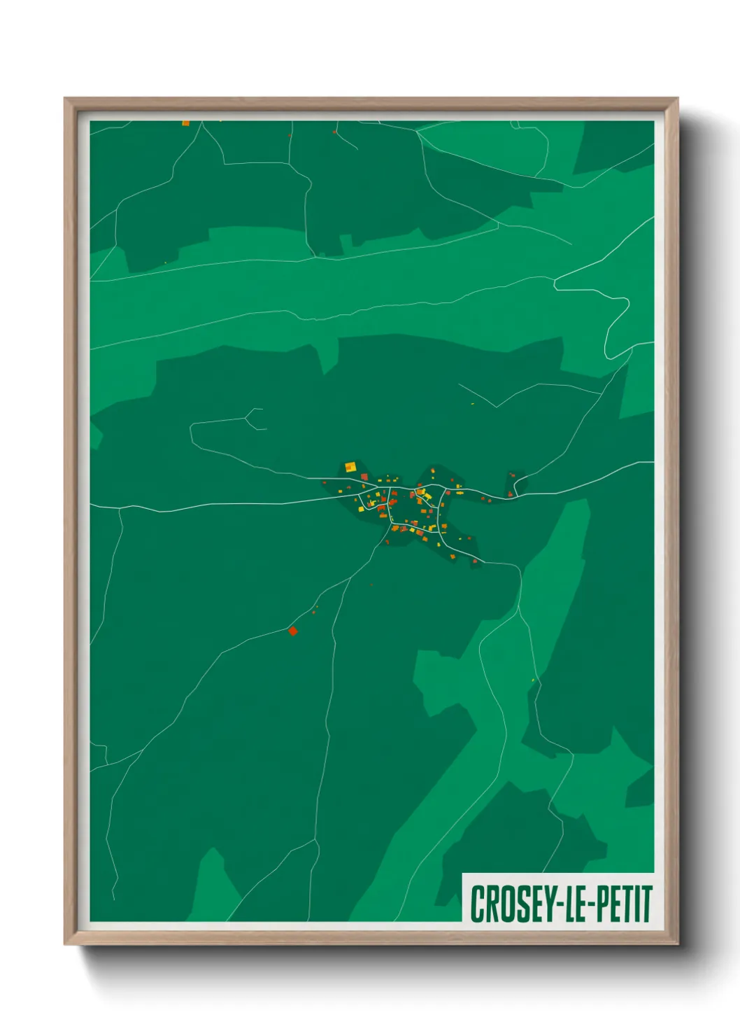 Une affiche de carte sur Crosey-le-Petit
