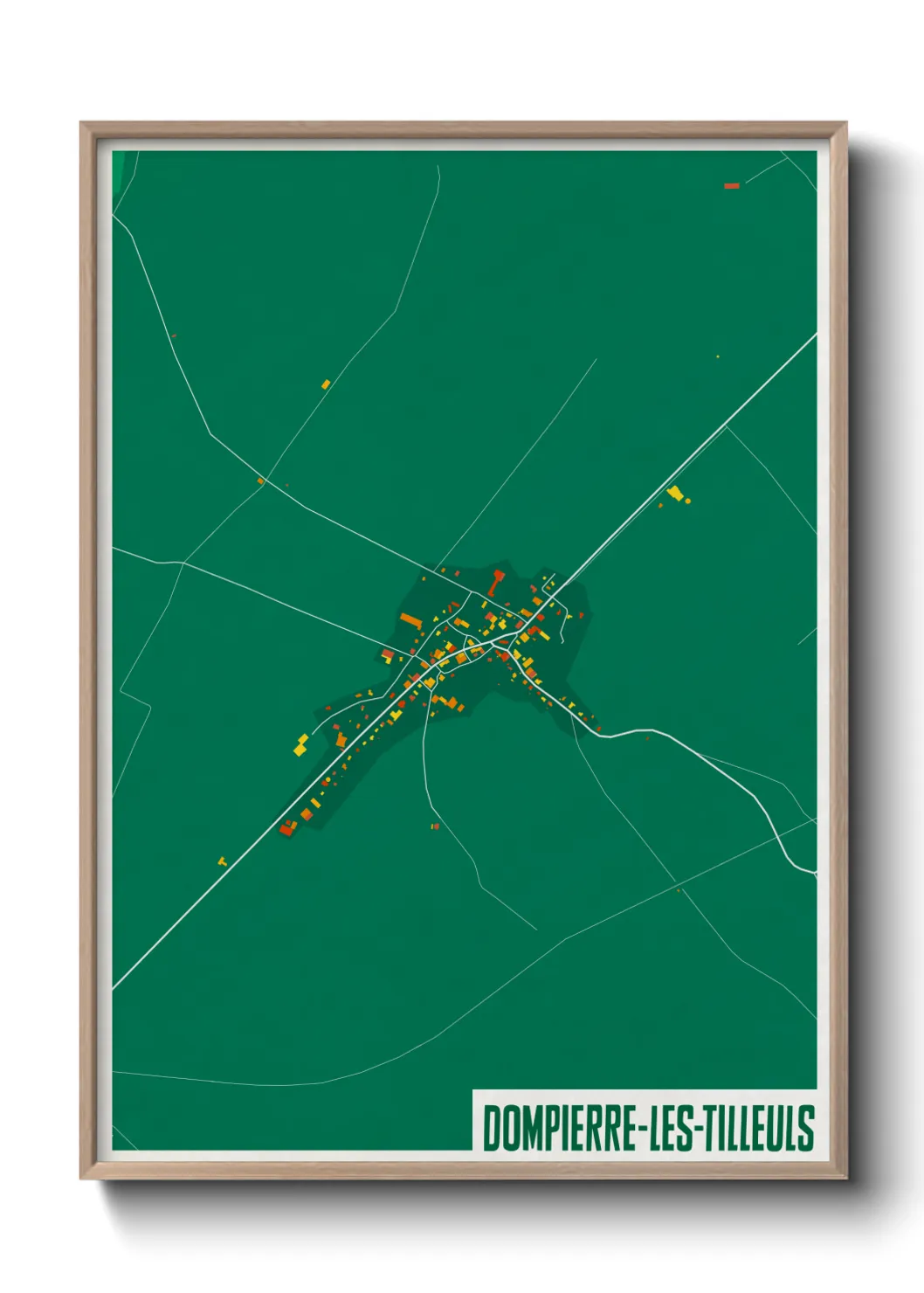 Un poster carteDompierre-les-Tilleuls