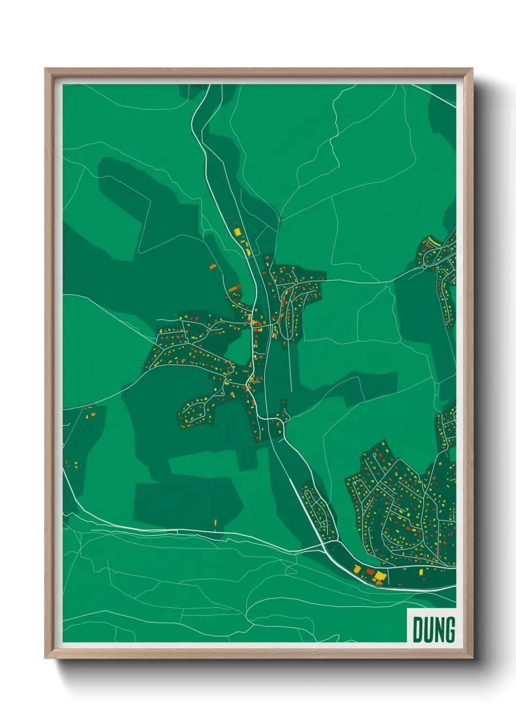 Une affiche de carte sur Dung