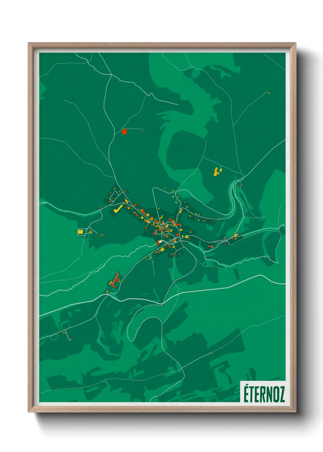 Une affiche de carte sur Éternoz
