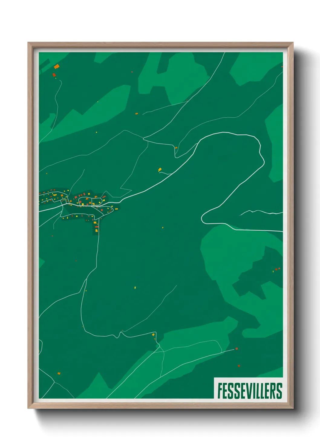 Une affiche de carte sur Fessevillers