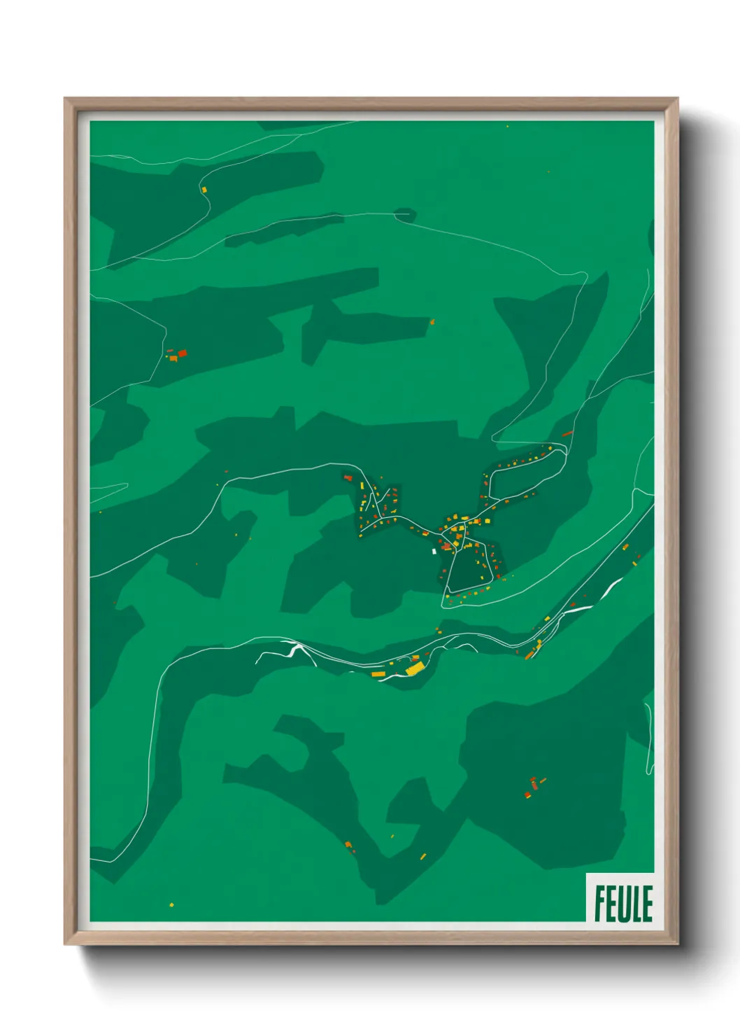 Une affiche de carte sur Feule