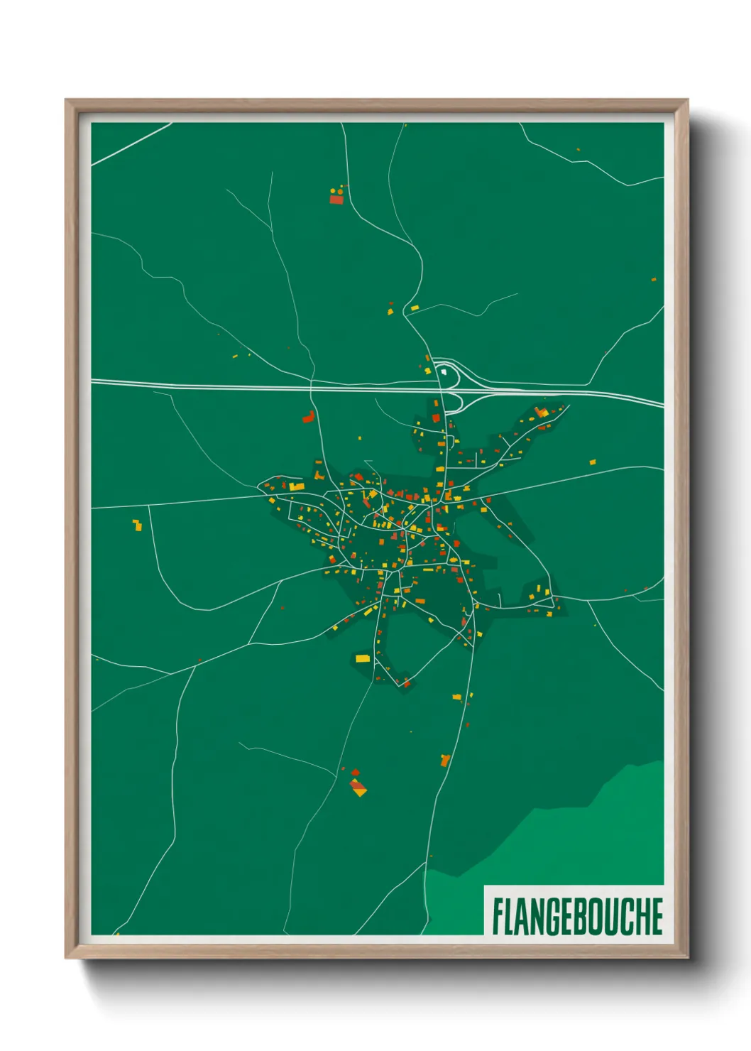 Une affiche de carte sur Flangebouche