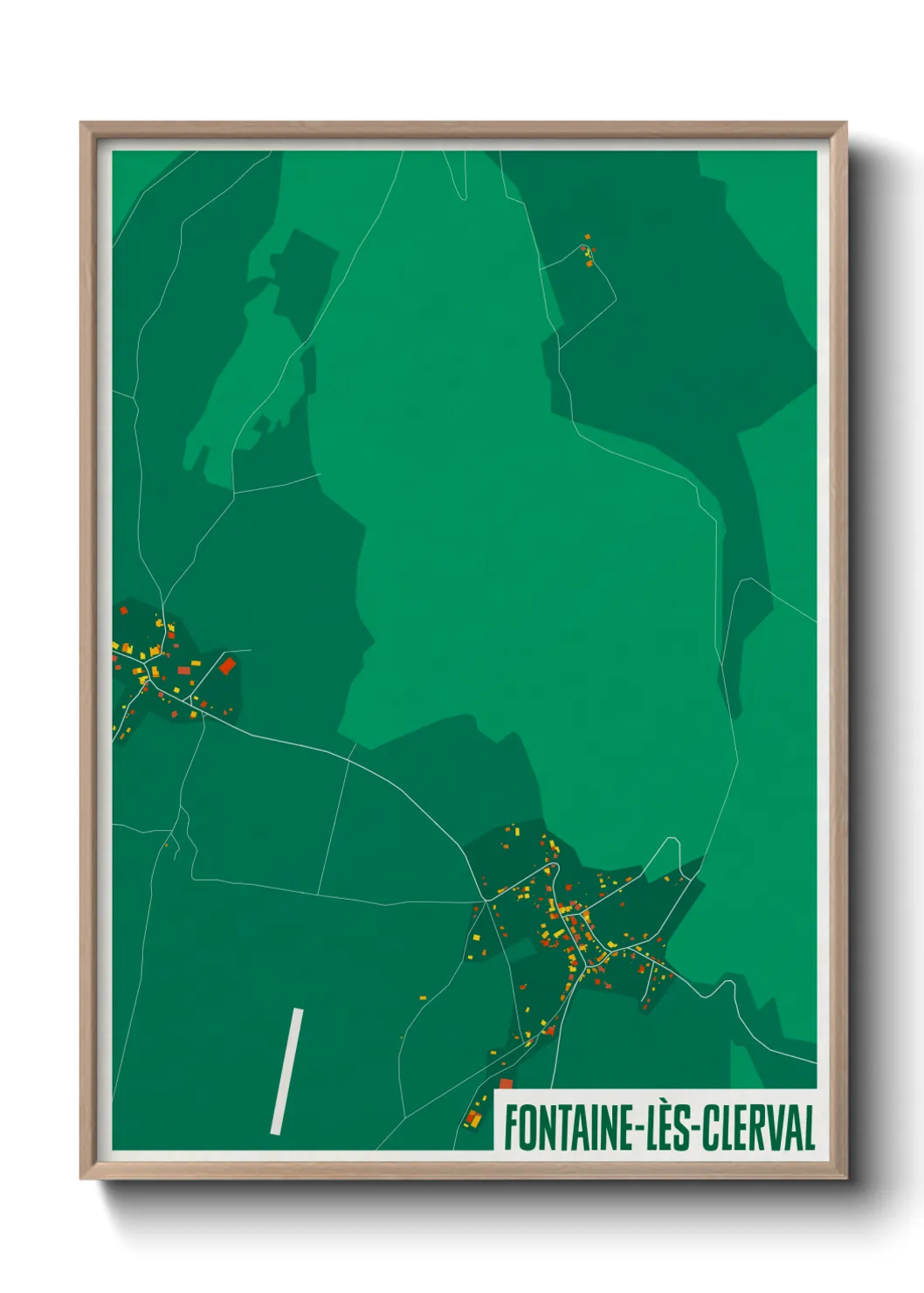 Un poster carteFontaine-lès-Clerval