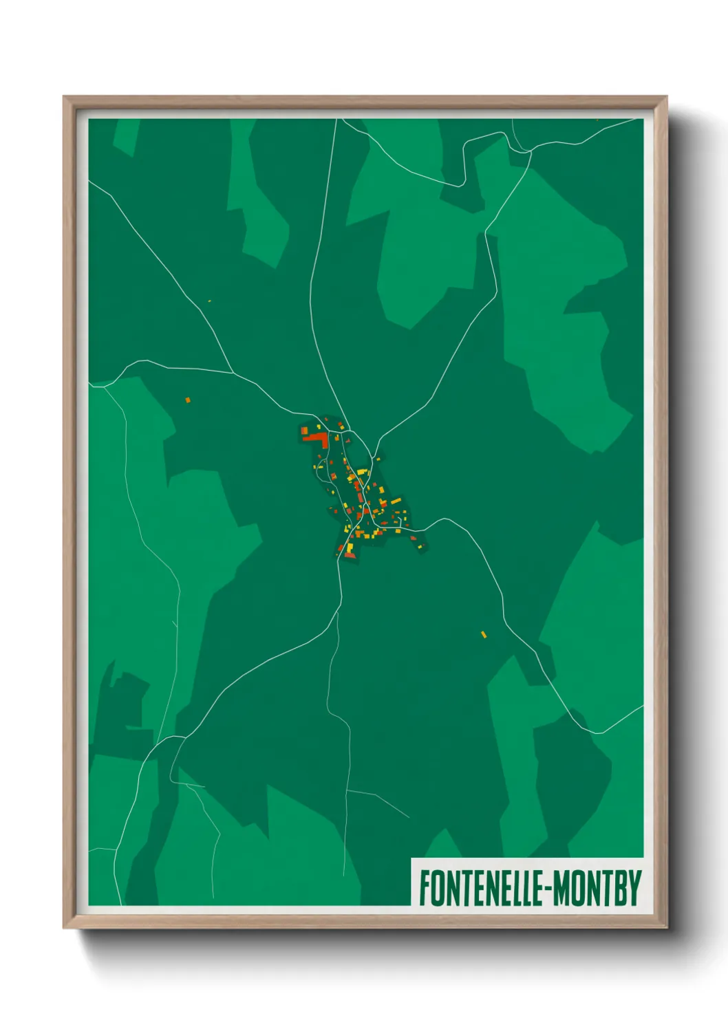Une affiche de carte sur Fontenelle-Montby