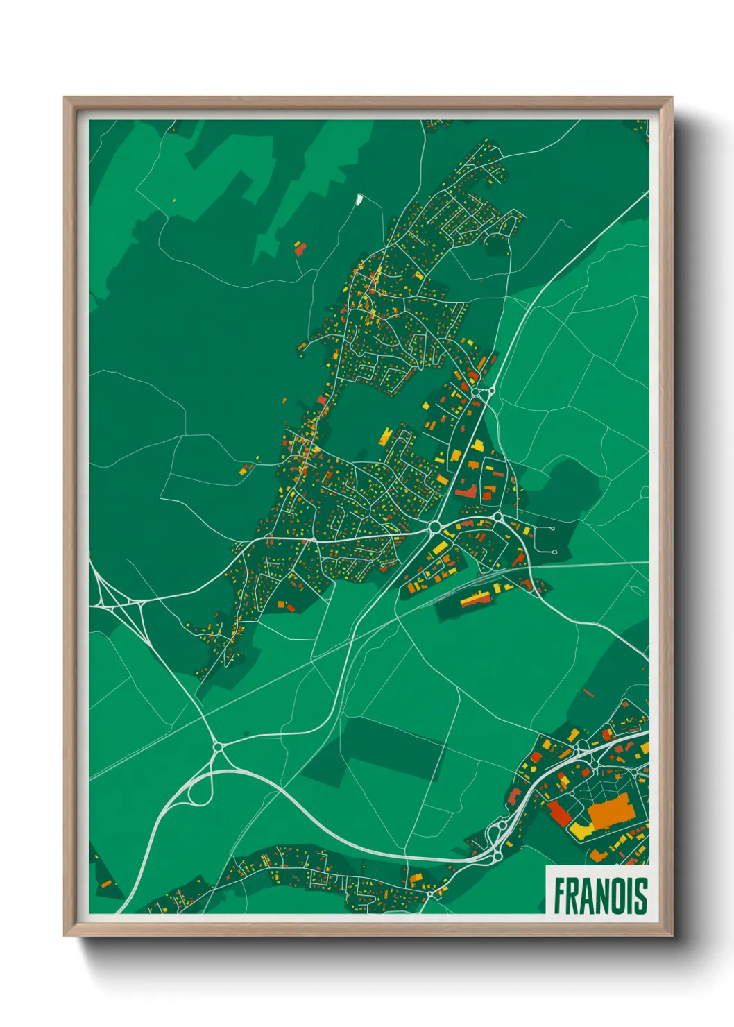 Une affiche de carte sur Franois
