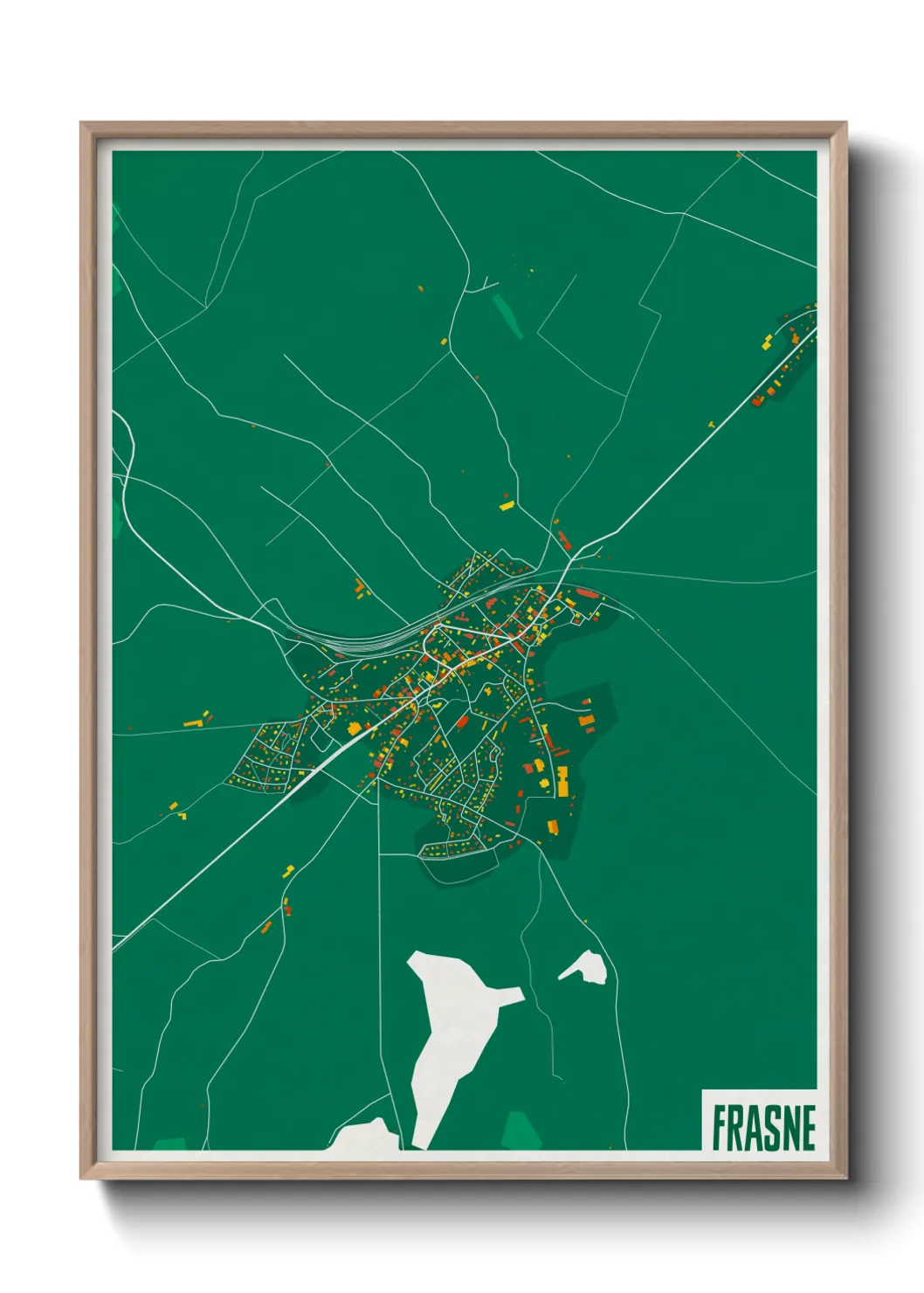 Une affiche de carte sur Frasne