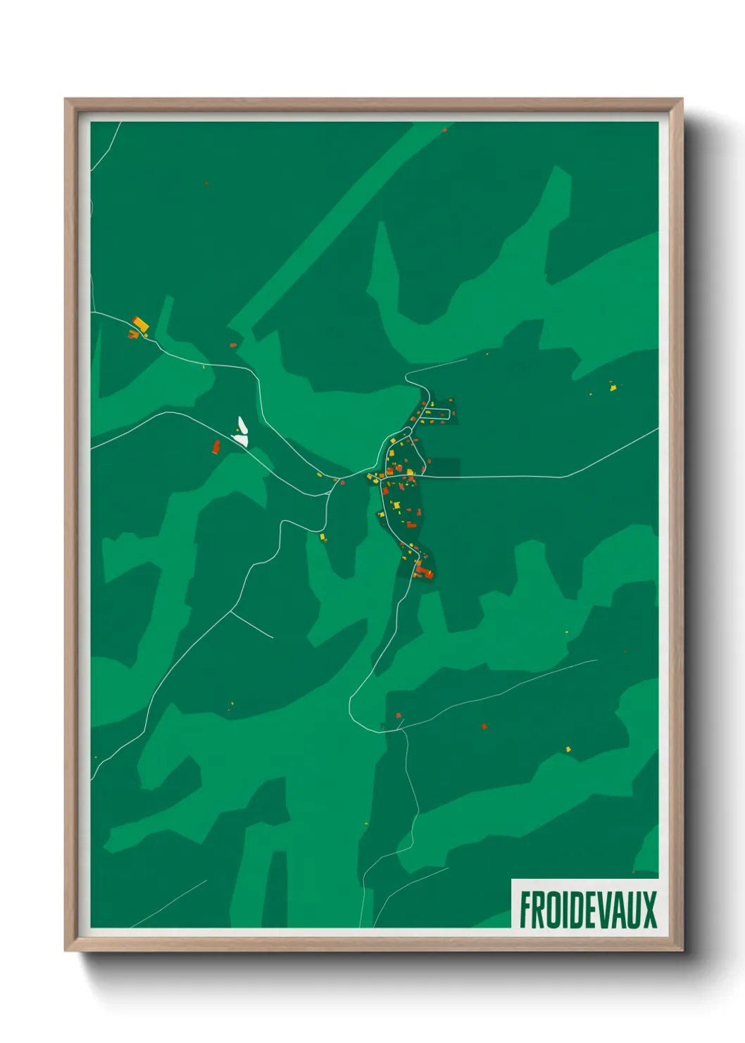 Une affiche de carte sur Froidevaux