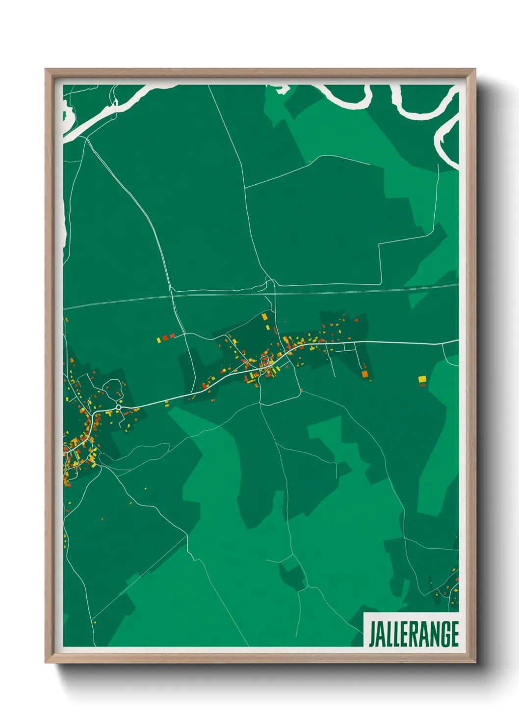 Une affiche de carte sur Jallerange