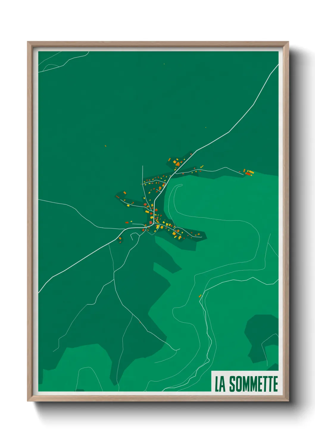 Une affiche de carte sur La Sommette