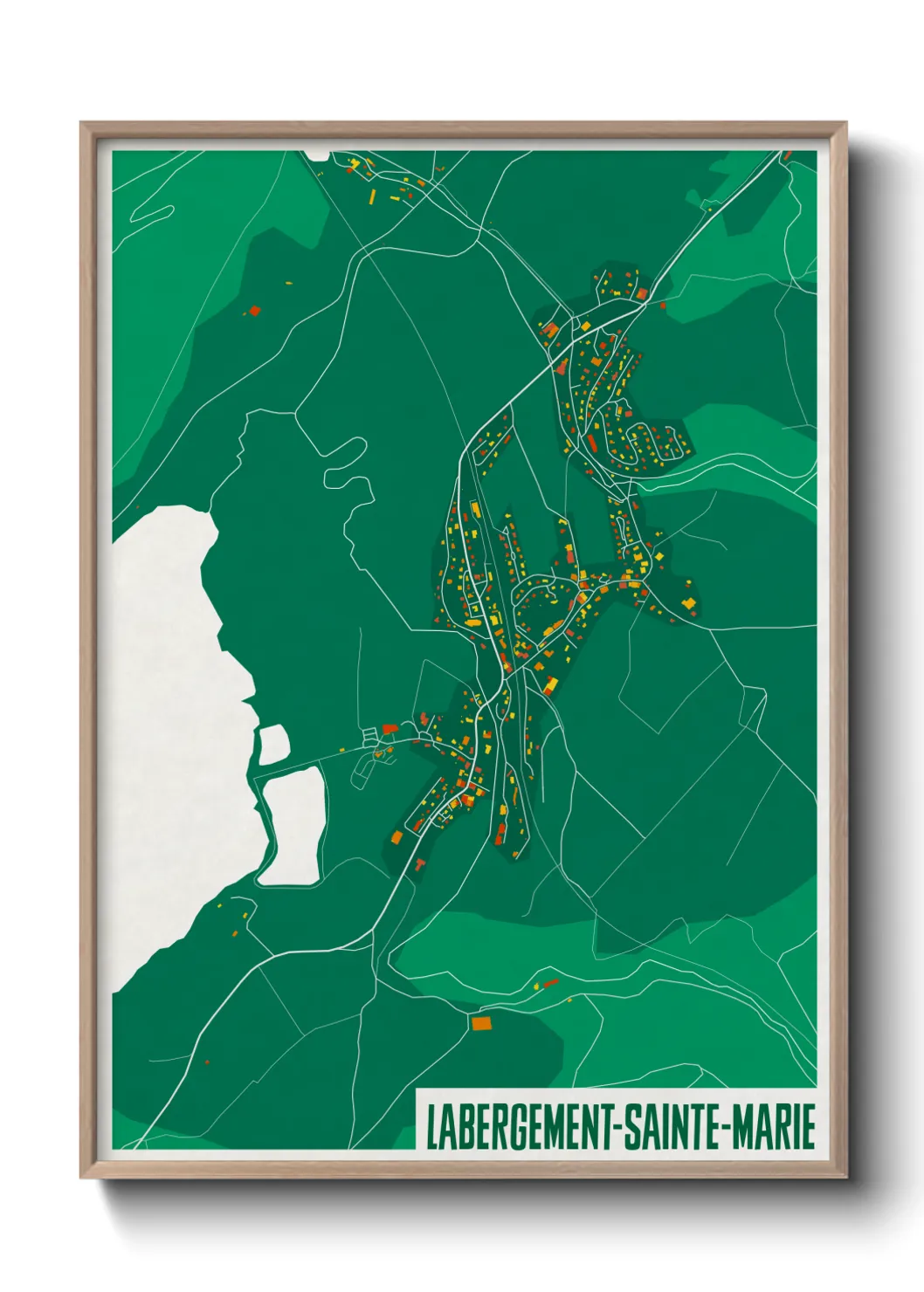 Une affiche de carte sur Labergement-Sainte-Marie