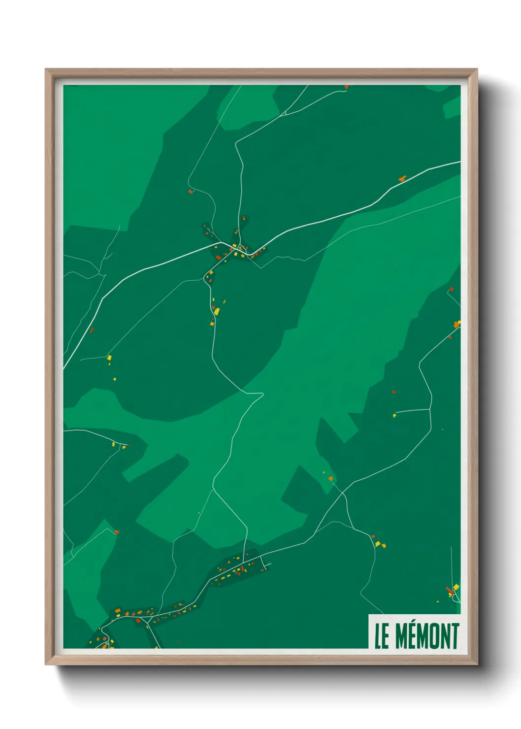 Une affiche de carte sur Le Mémont