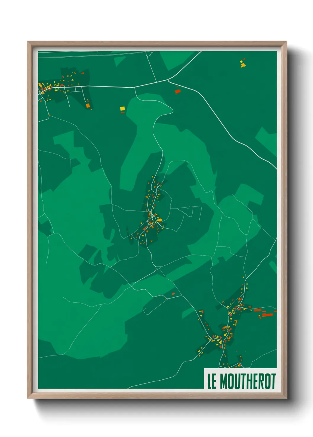 Une affiche de carte sur Le Moutherot