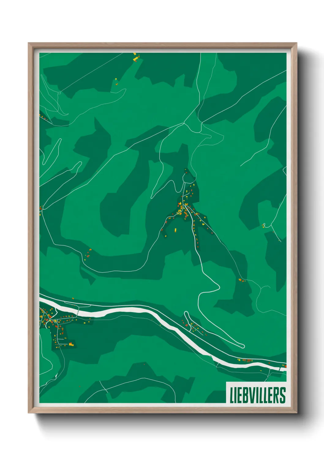 Une affiche de carte sur Liebvillers