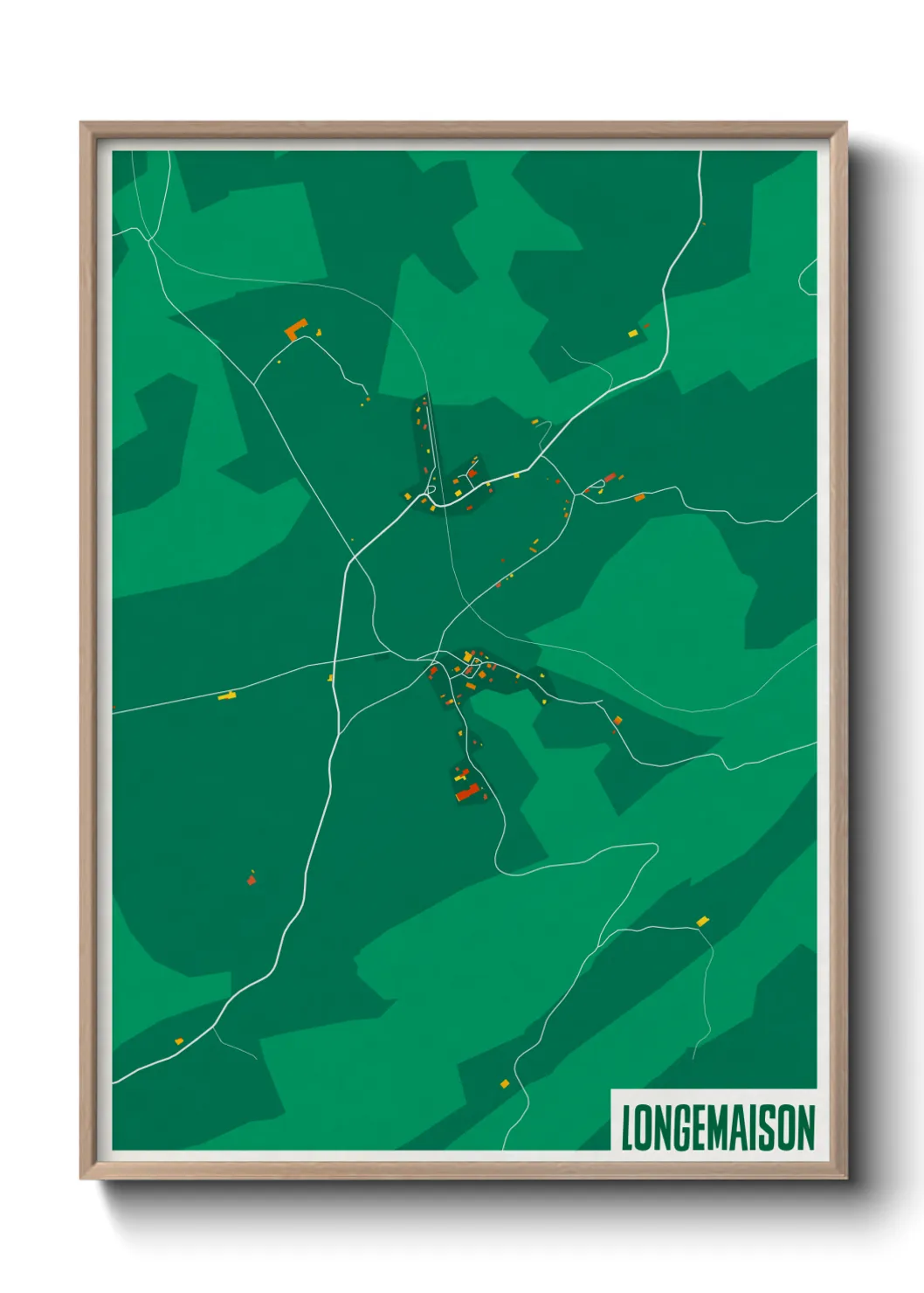 Une affiche de carte sur Longemaison