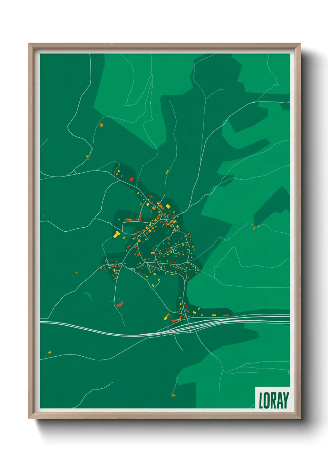 Une affiche de carte sur Loray