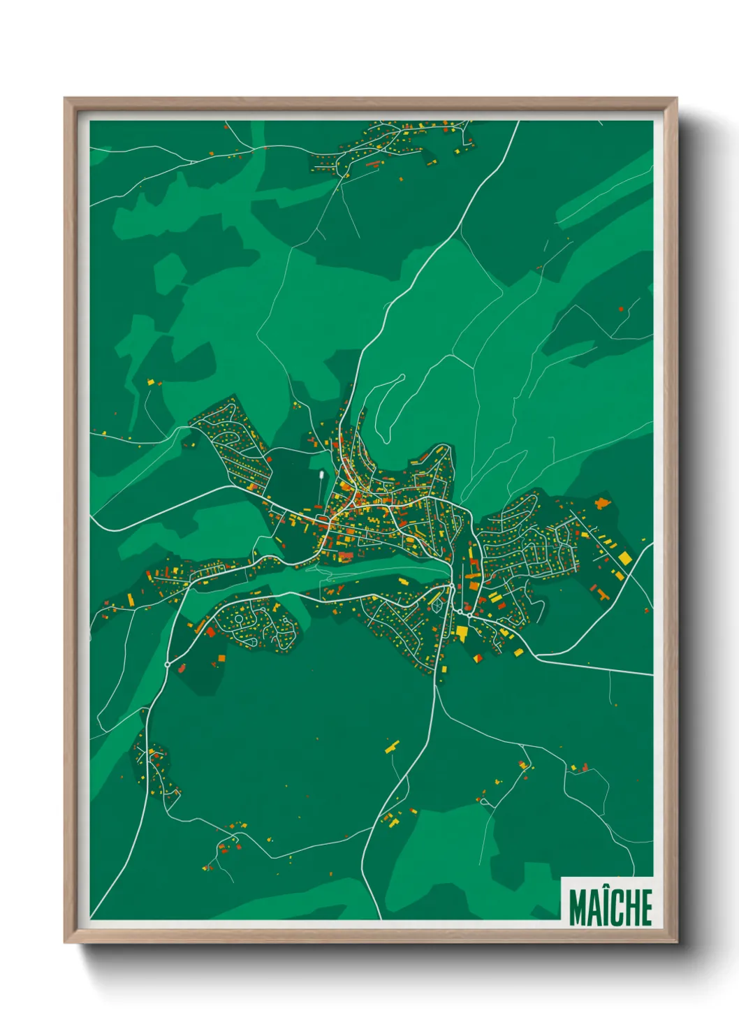 Une affiche de carte sur Maîche