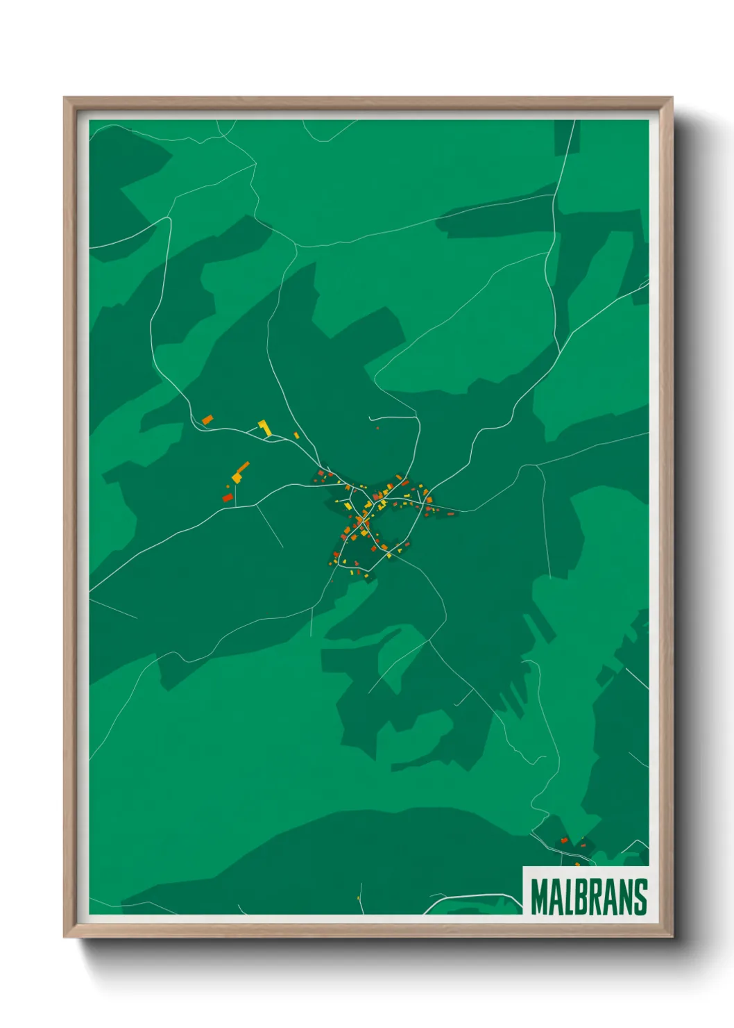 Une affiche de carte sur Malbrans