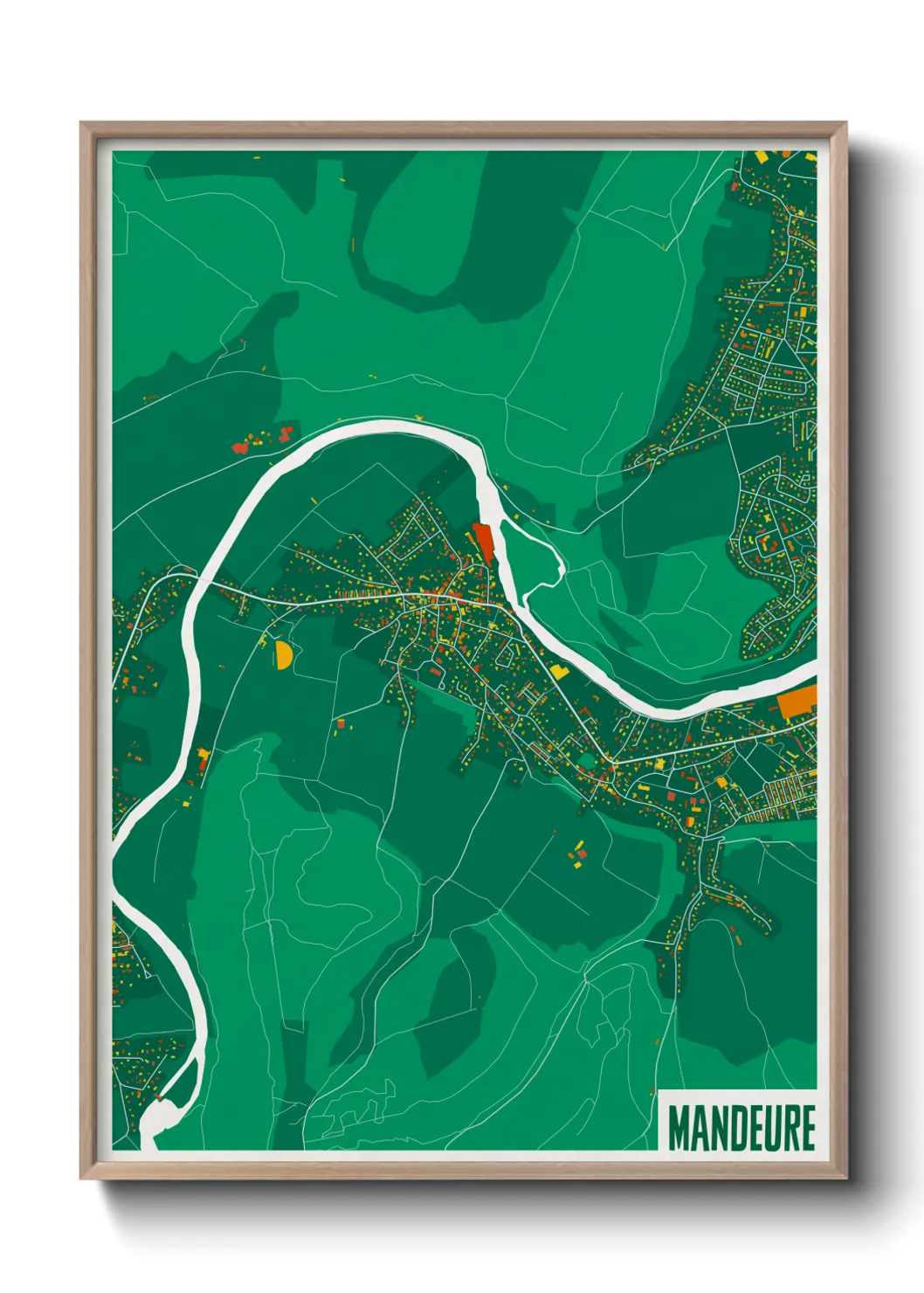 Une affiche de carte sur Mandeure