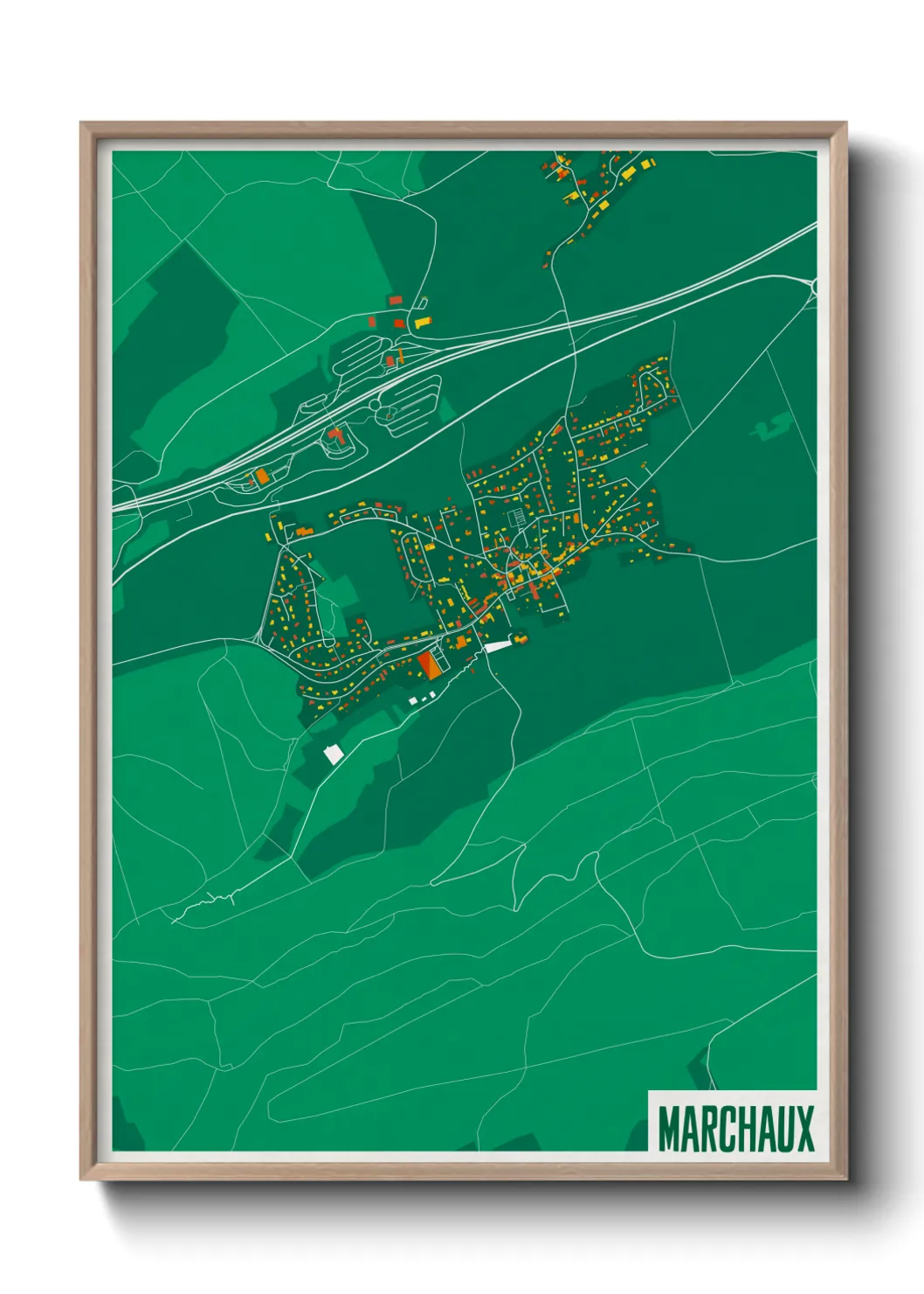 Une affiche de carte sur Marchaux