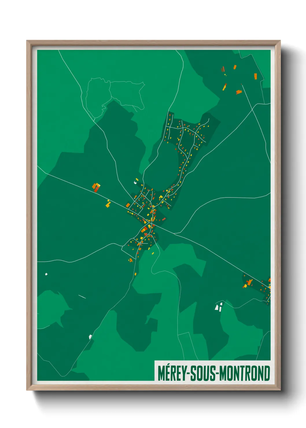 Une affiche de carte sur Mérey-sous-Montrond