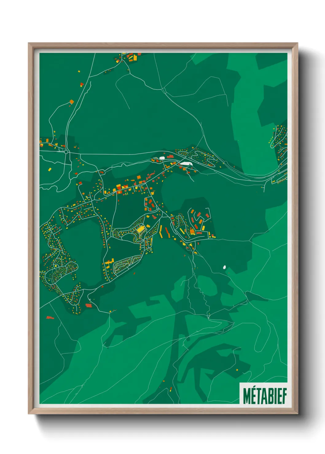 Une affiche de carte sur Métabief