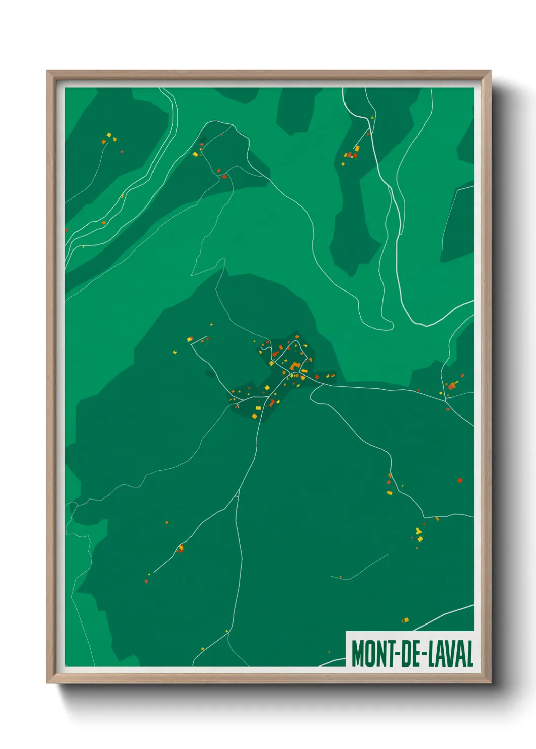 Une affiche de carte sur Mont-de-Laval