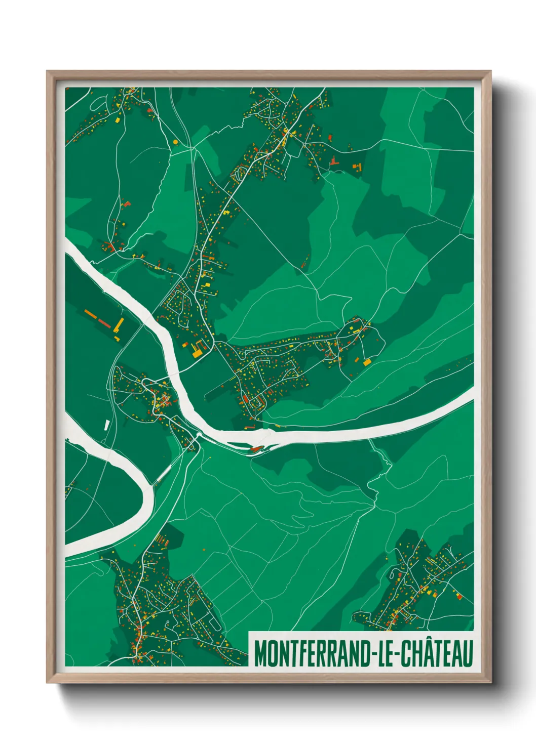 Un poster carteMontferrand-le-Château