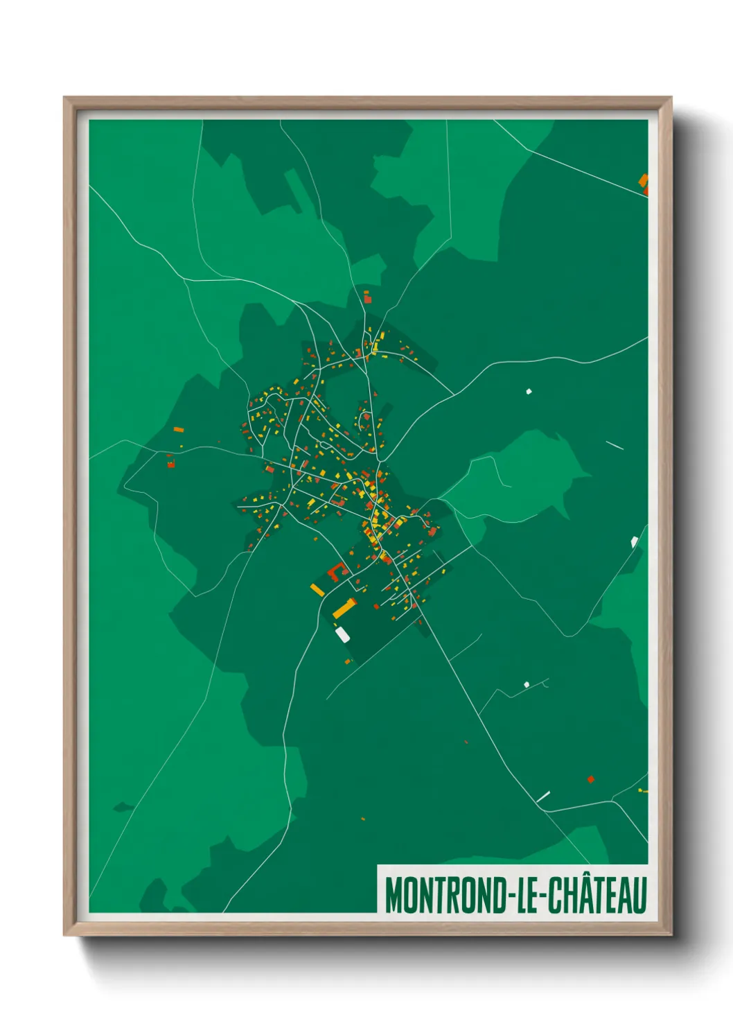 Une affiche de carte sur Montrond-le-Château