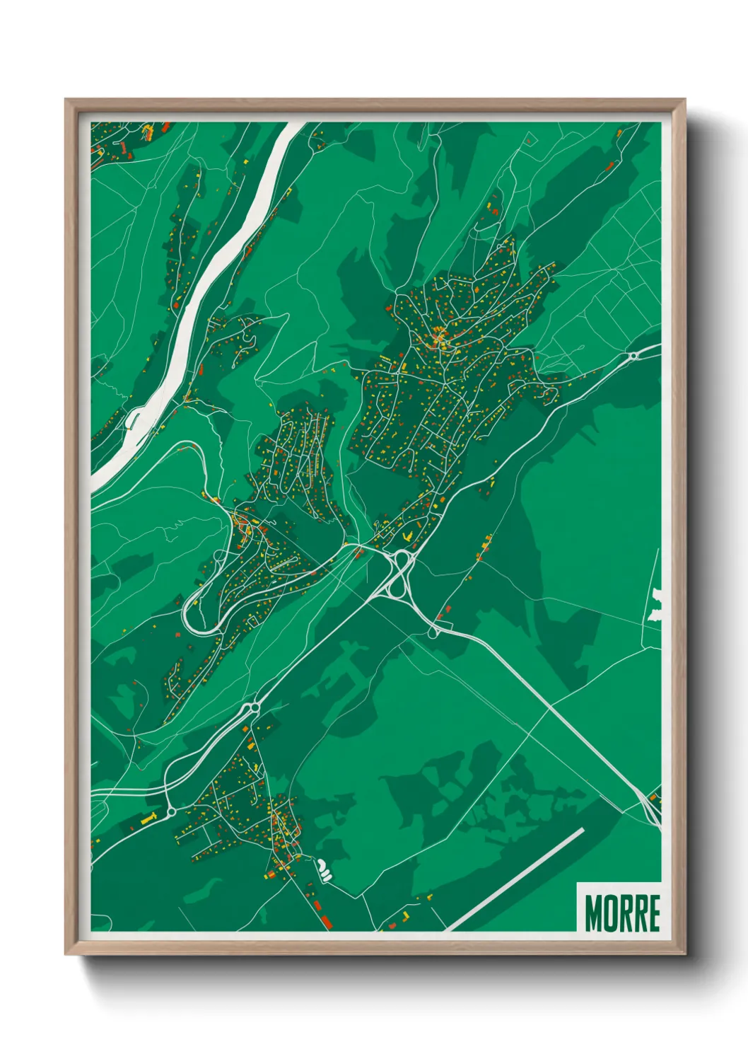 Une affiche de carte sur Morre