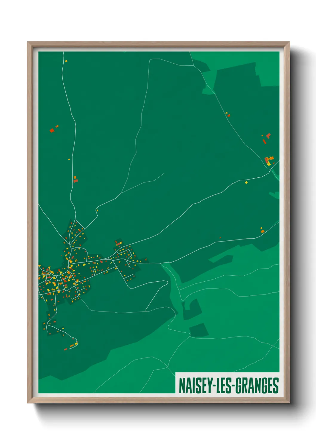 Une affiche de carte sur Naisey-les-Granges
