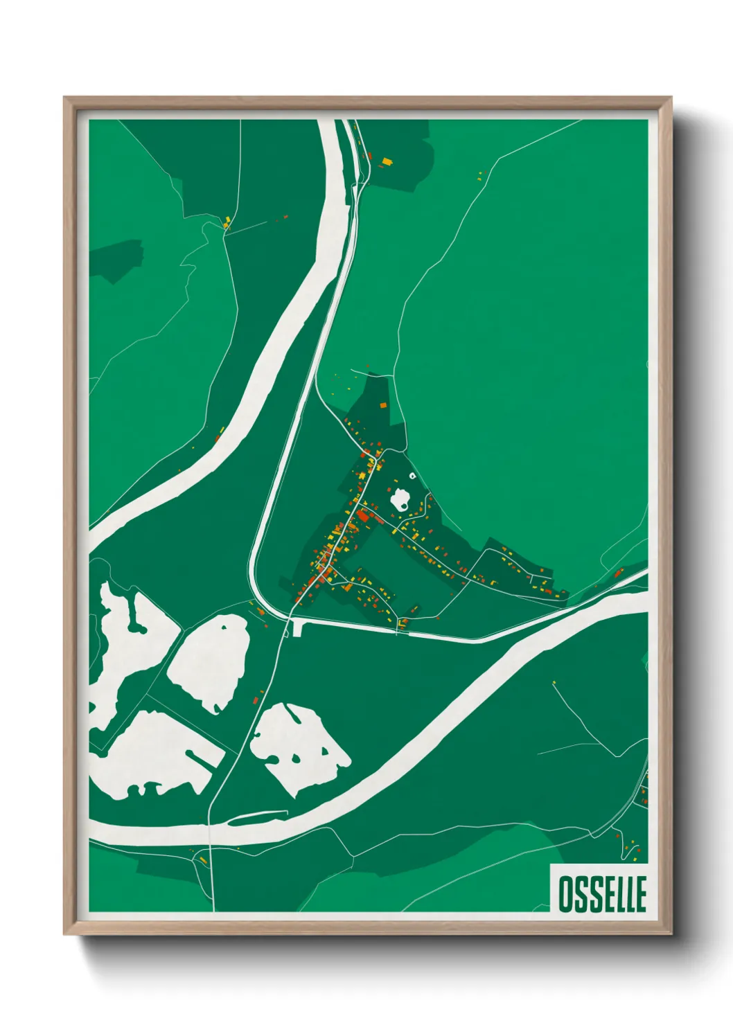 Une affiche de carte sur Osselle