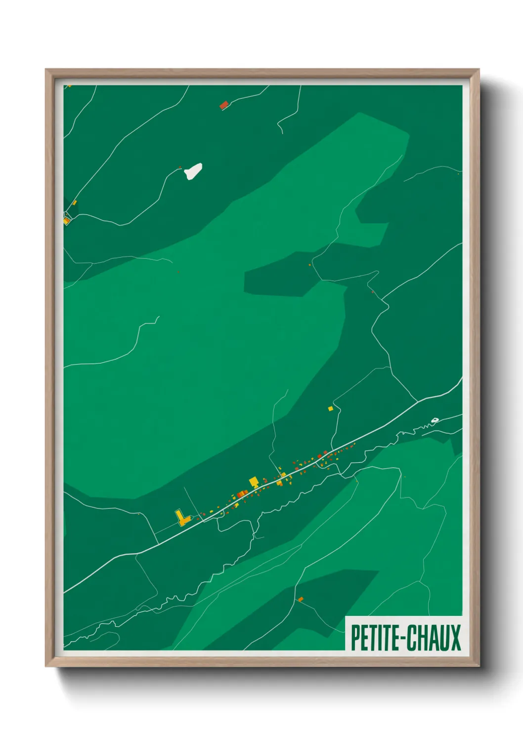 Une affiche de carte sur Petite-Chaux