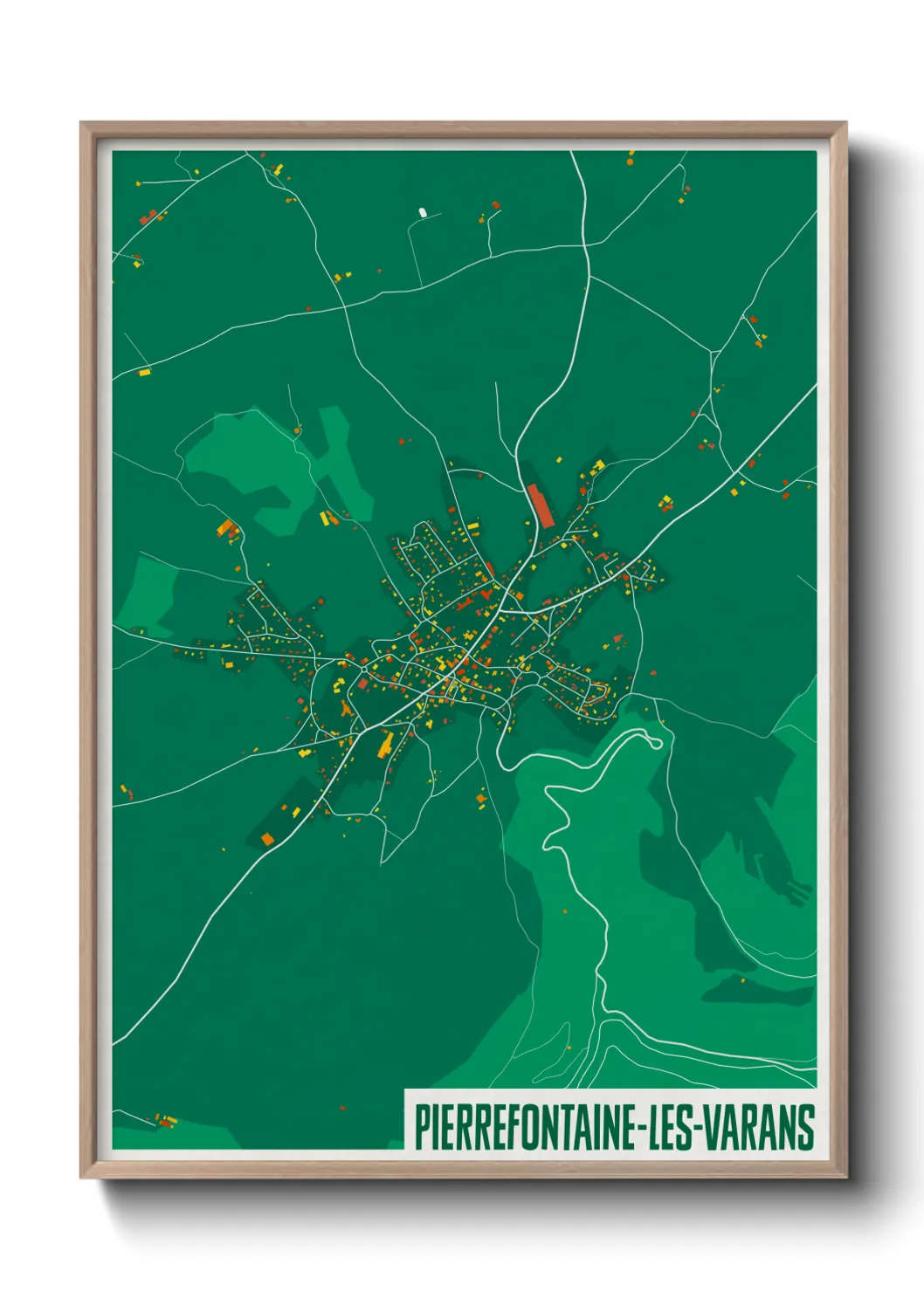 Un poster cartePierrefontaine-les-Varans