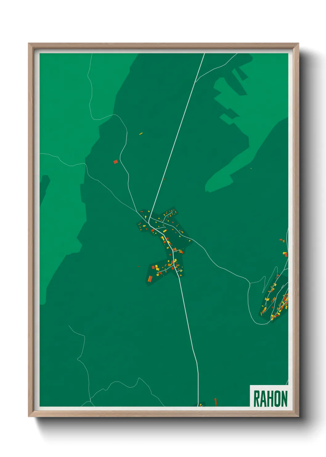 Une affiche de carte sur Rahon