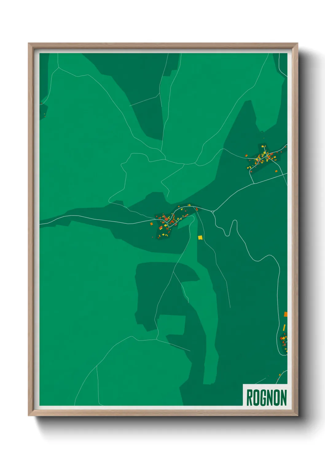 Une affiche de carte sur Rognon