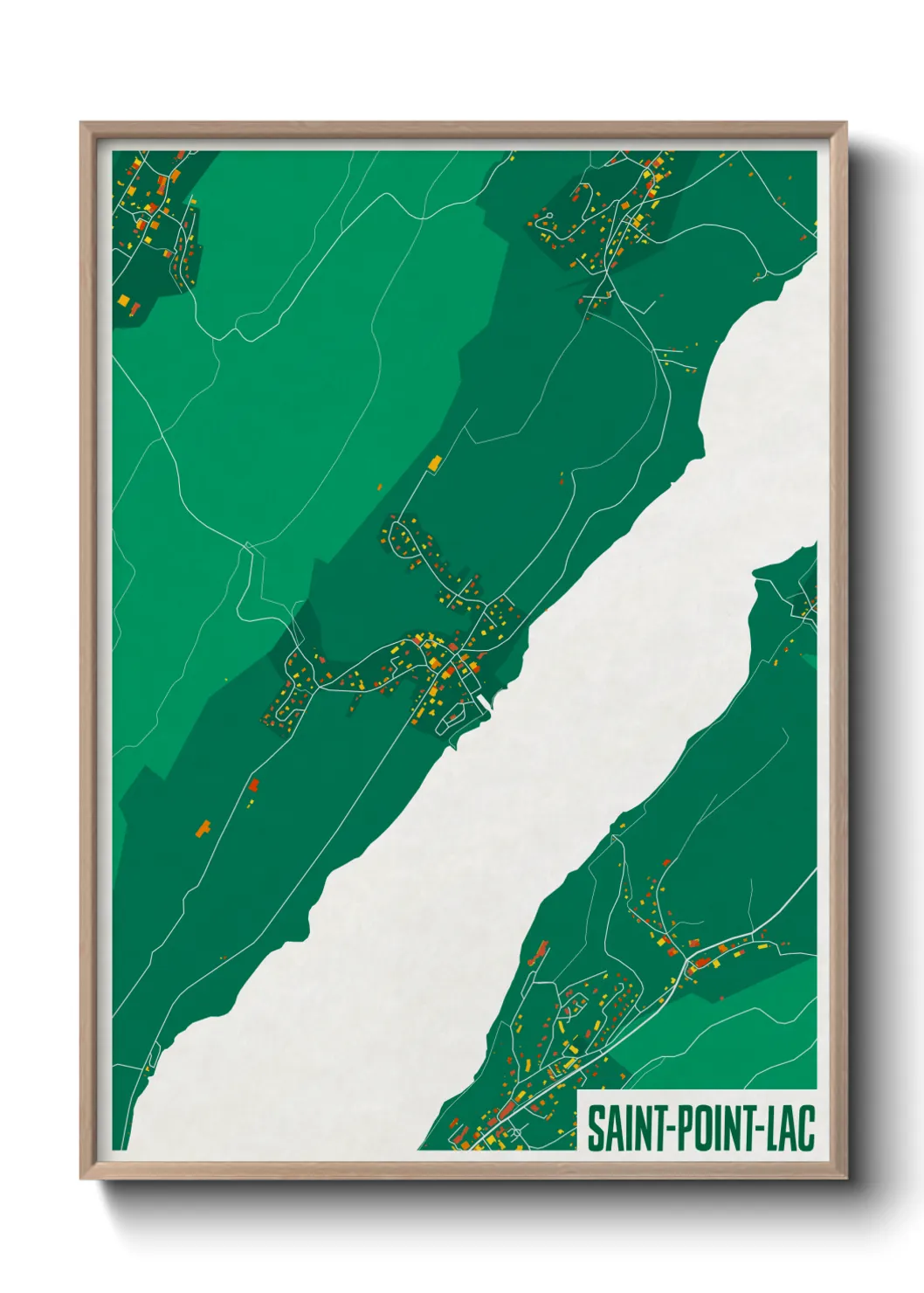 Une affiche de carte sur Saint-Point-Lac