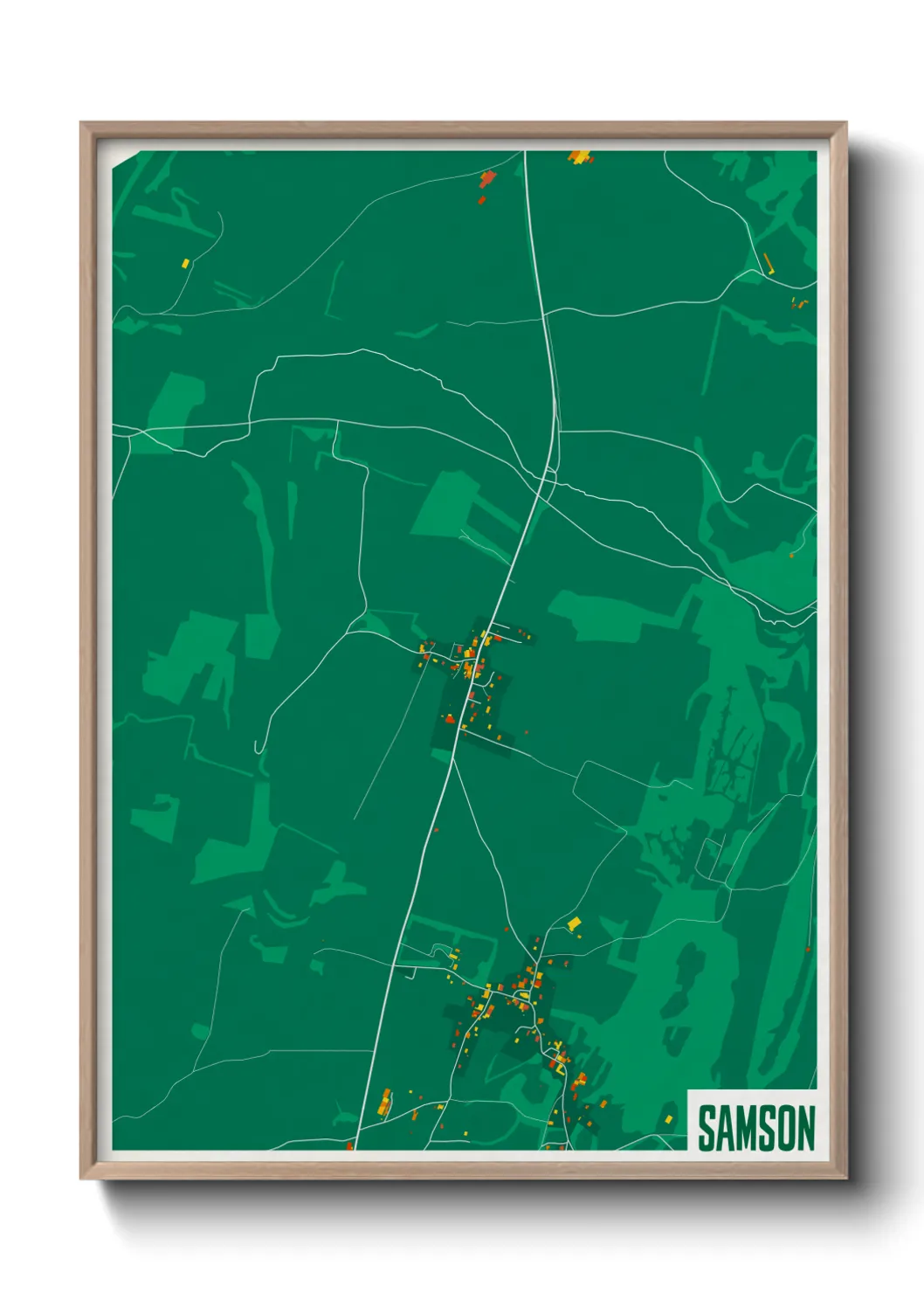 Une affiche de carte sur Samson