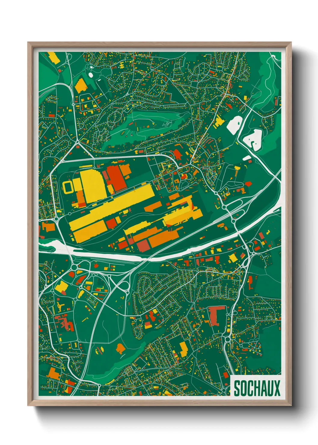 Une affiche de carte sur Sochaux