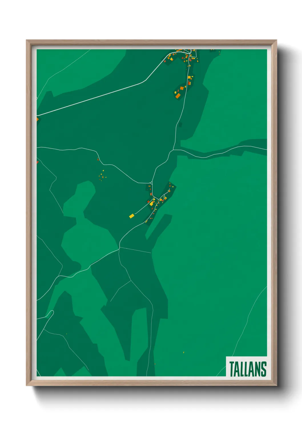 Une affiche de carte sur Tallans