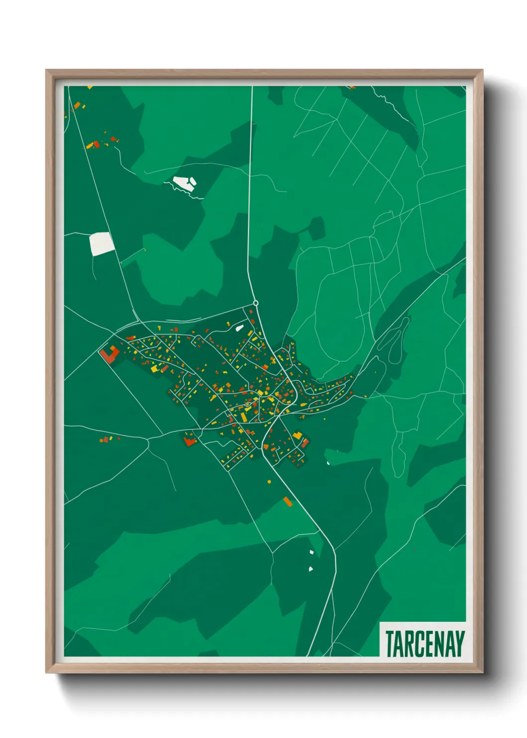 Une affiche de carte sur Tarcenay
