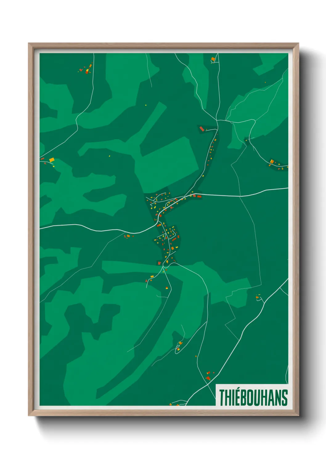 Une affiche de carte sur Thiébouhans