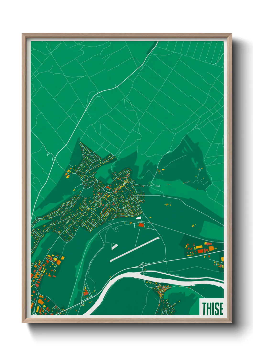 Une affiche de carte sur Thise
